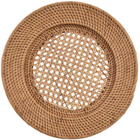 Rattan Cane Weave Charger Plate Set - Ozark Cabin Décor, LLC