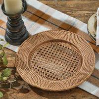 Rattan Cane Weave Charger Plate Set - Ozark Cabin Décor, LLC