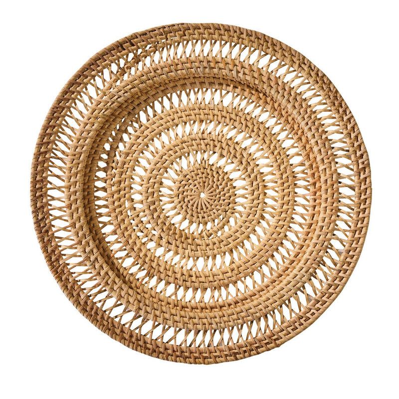 Rattan Spiral Charger Plate Set - Ozark Cabin Décor, LLC