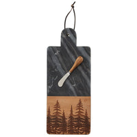 Tree Tops Marble - Wood Cutting Board w/Spreader - Ozark Cabin Décor, LLC