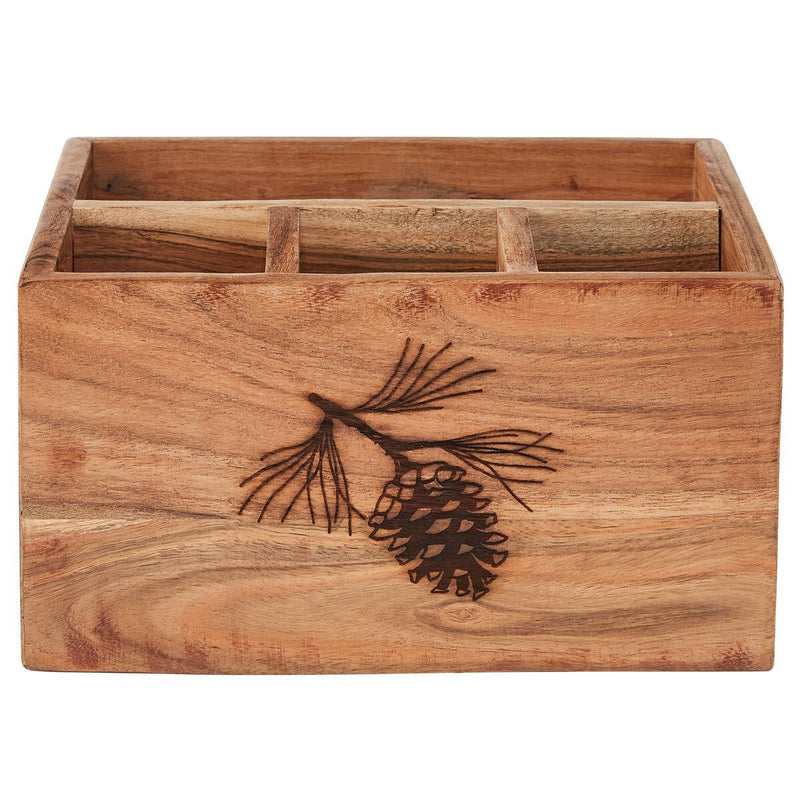 Rustic Wood Utensil Caddy - Ozark Cabin Décor, LLC