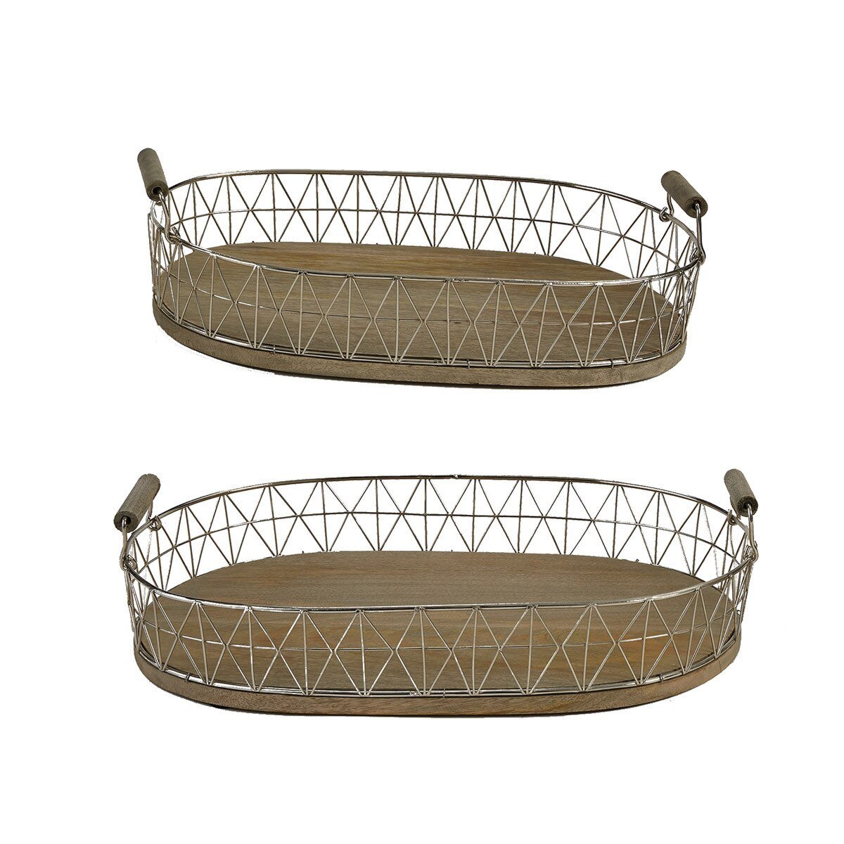 Crestwood Oval Tray Set - Ozark Cabin Décor, LLC