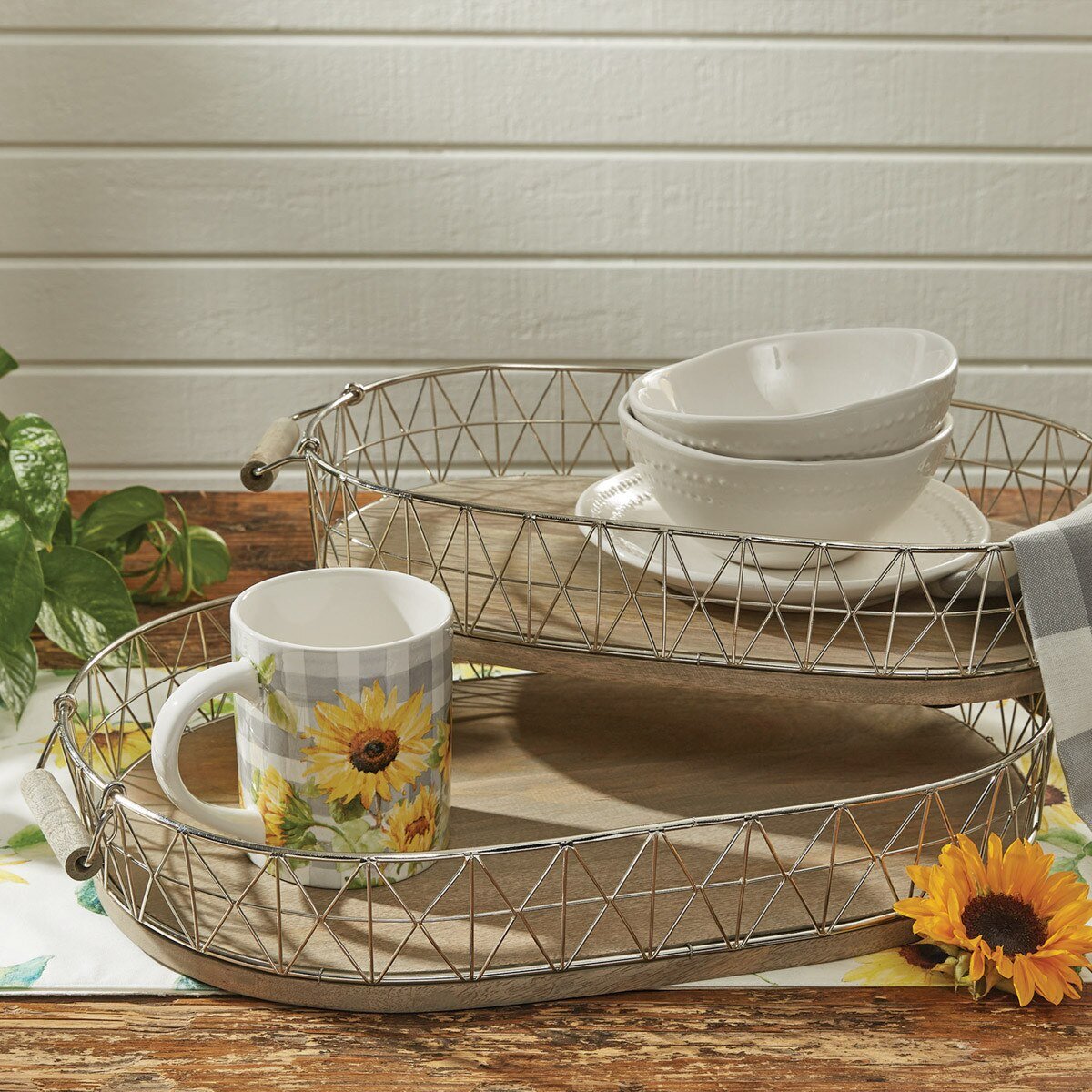 Crestwood Oval Tray Set - Ozark Cabin Décor, LLC