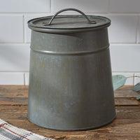 Gray Metal Cookie Jar - Ozark Cabin Décor, LLC