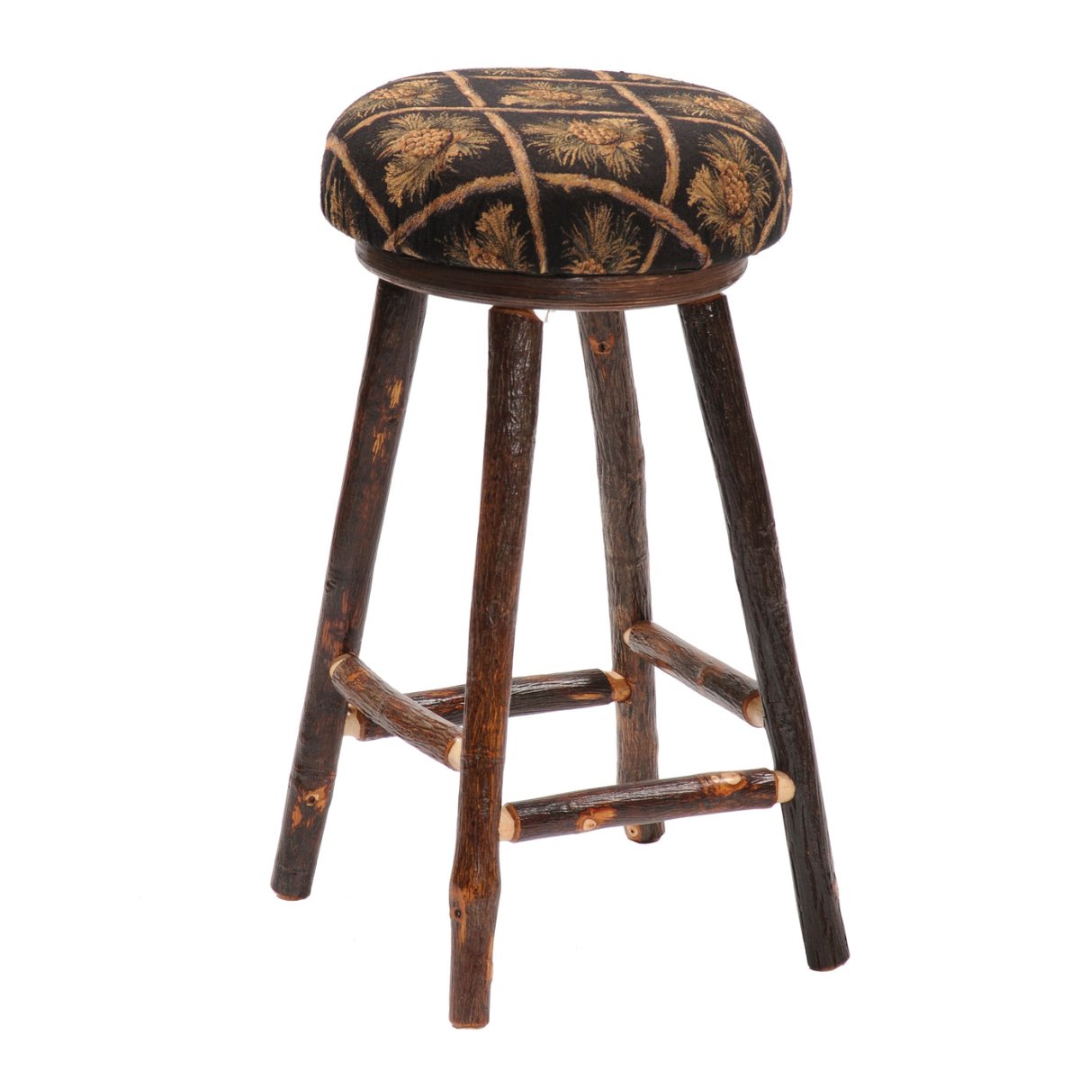 Hickory Round 24" Counter Stool - SF - Ozark Cabin Décor, LLC