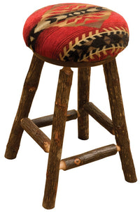 Hickory Round 24" Counter Stool - UF - Ozark Cabin Décor, LLC