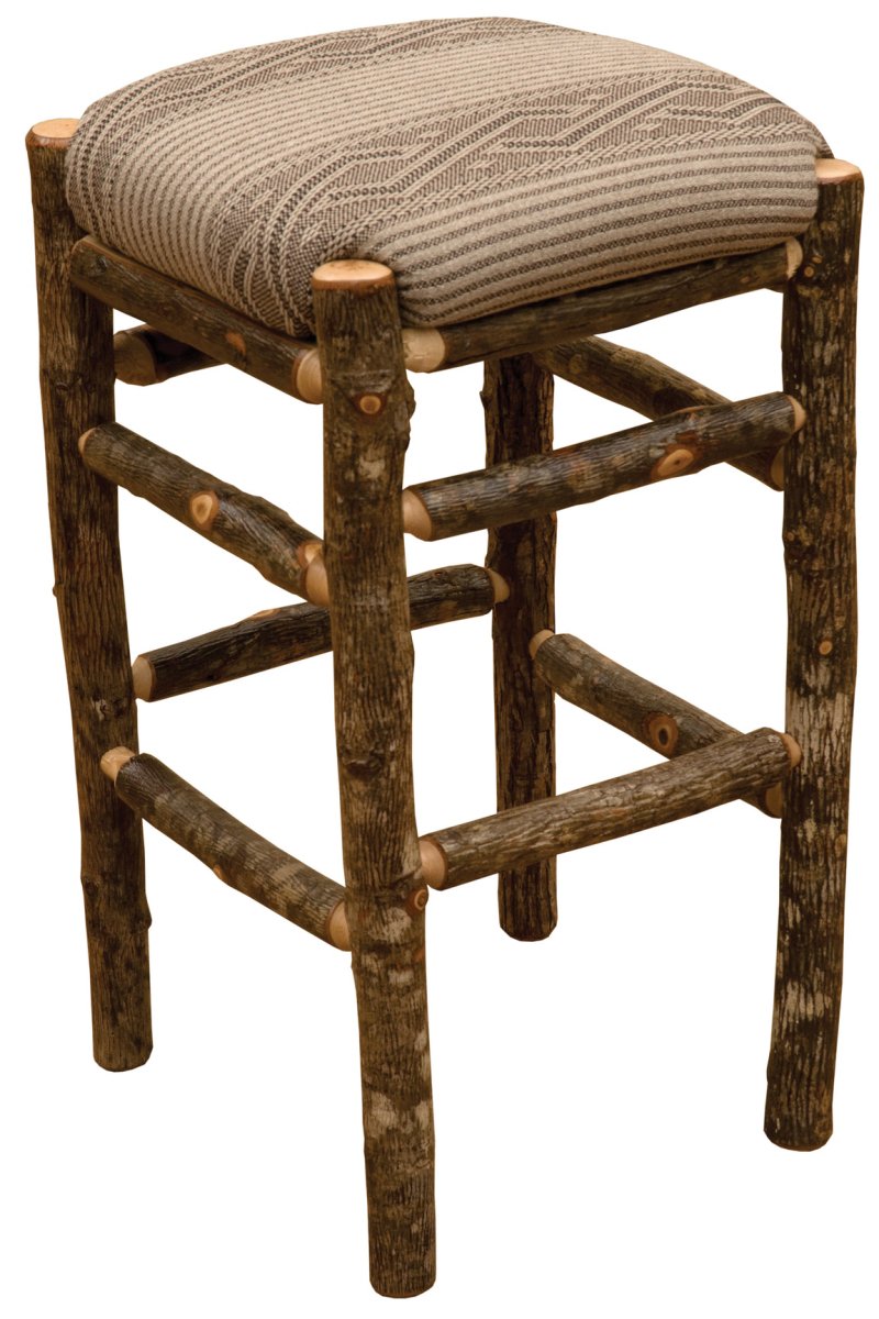 Hickory Square 30" Barstool - UF - Ozark Cabin Décor, LLC