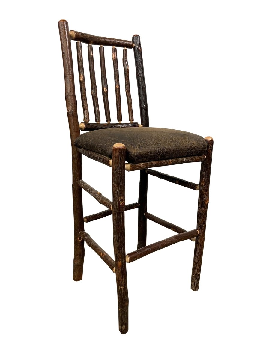 Hickory Spoke Back 24" Counter Stool - SL - Ozark Cabin Décor, LLC