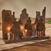 Cowboy Centerpiece With Glass Votives - Ozark Cabin Décor, LLC