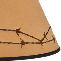 Barbed Wire Embroidered Lampshade - 10" - Ozark Cabin Décor, LLC