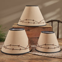 Barbed Wire Embroidered Lampshade - 10" - Ozark Cabin Décor, LLC