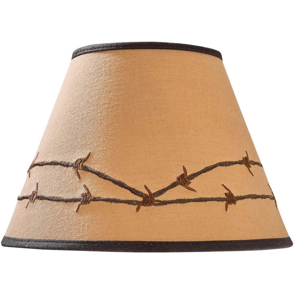 Barbed Wire Embroidered Lampshade - 10" - Ozark Cabin Décor, LLC