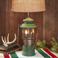 Green Camp Lantern Lamp - Ozark Cabin Décor, LLC