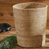 Rattan Waste Basket - Ozark Cabin Décor, LLC