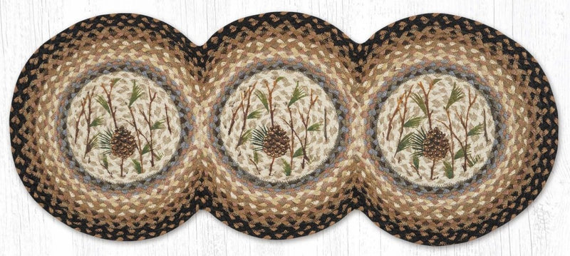 Pinecone Tri - Circle Runner - Ozark Cabin Décor, LLC