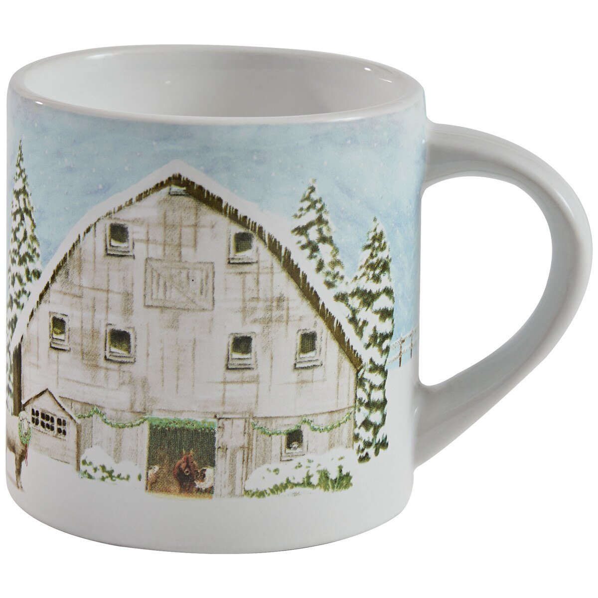 Christmas Barn Mug - Set of 4 - Ozark Cabin Décor, LLC