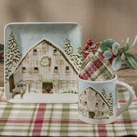 Christmas Barn Mug - Set of 4 - Ozark Cabin Décor, LLC