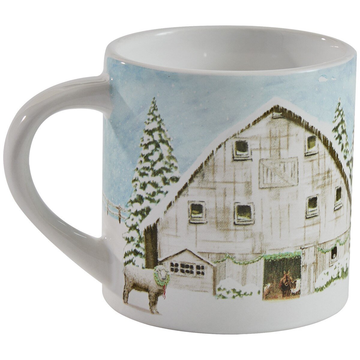 Christmas Barn Mug - Set of 4 - Ozark Cabin Décor, LLC