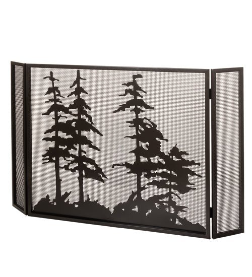 50"W X 30"H Tall Pines Fireplace Screen - Ozark Cabin Décor, LLC