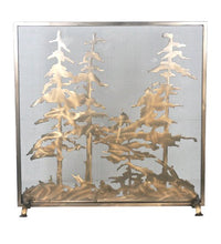 34"W X 33"H Tall Pines Fireplace Screen - Ozark Cabin Décor, LLC