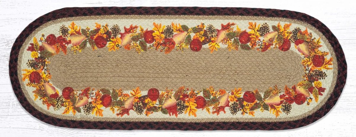 Autumn Wreath Oval Table Runner - Ozark Cabin Décor, LLC