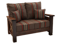 Barnwood Framed Loveseat - w/Upgrade Fabric - Ozark Cabin Décor, LLC