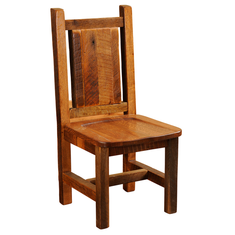 Barnwood Artisan Side Chair w/Antique Oak Seat