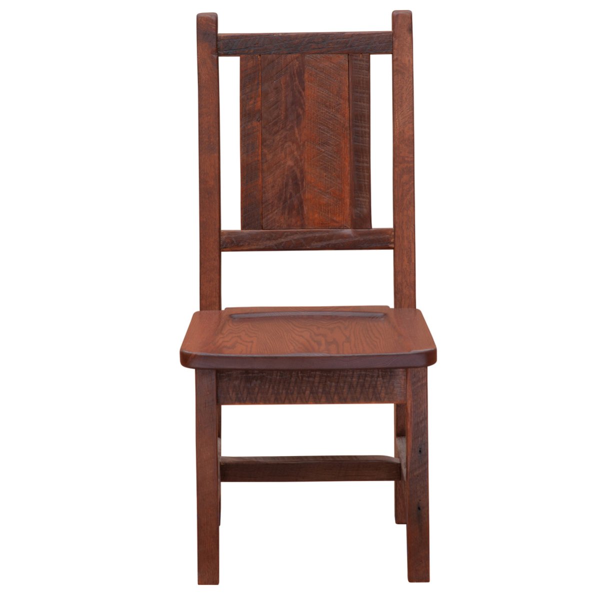 Barnwood Artisan Side Chair w/Antique Oak Seat - Ozark Cabin Décor, LLC