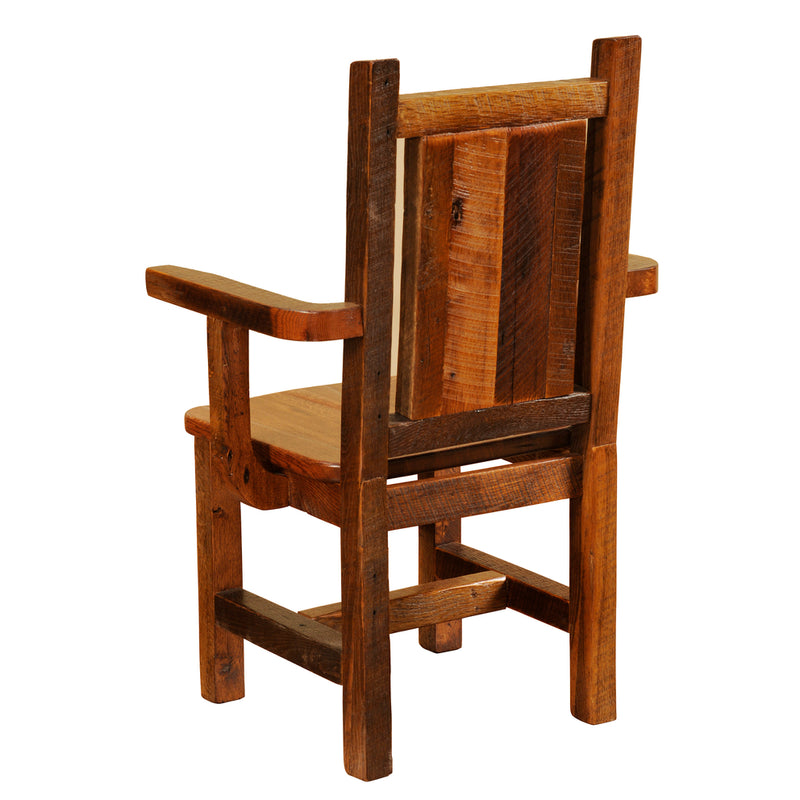 Barnwood Artisan Arm Chair w/Antique Oak Seat