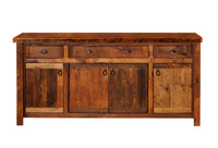 Barnwood Buffet w/Artisan Top - 75 - inch - Ozark Cabin Décor, LLC