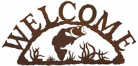 Bass Welcome Sign - Ozark Cabin Décor, LLC