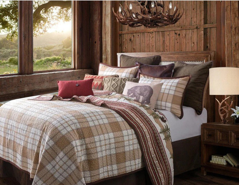 Bear Trail Reversible 3 - Pc Quilt Set - Full/Queen - Ozark Cabin Décor, LLC