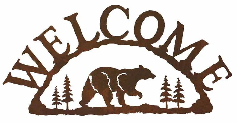 Bear Welcome Sign - Ozark Cabin Décor, LLC