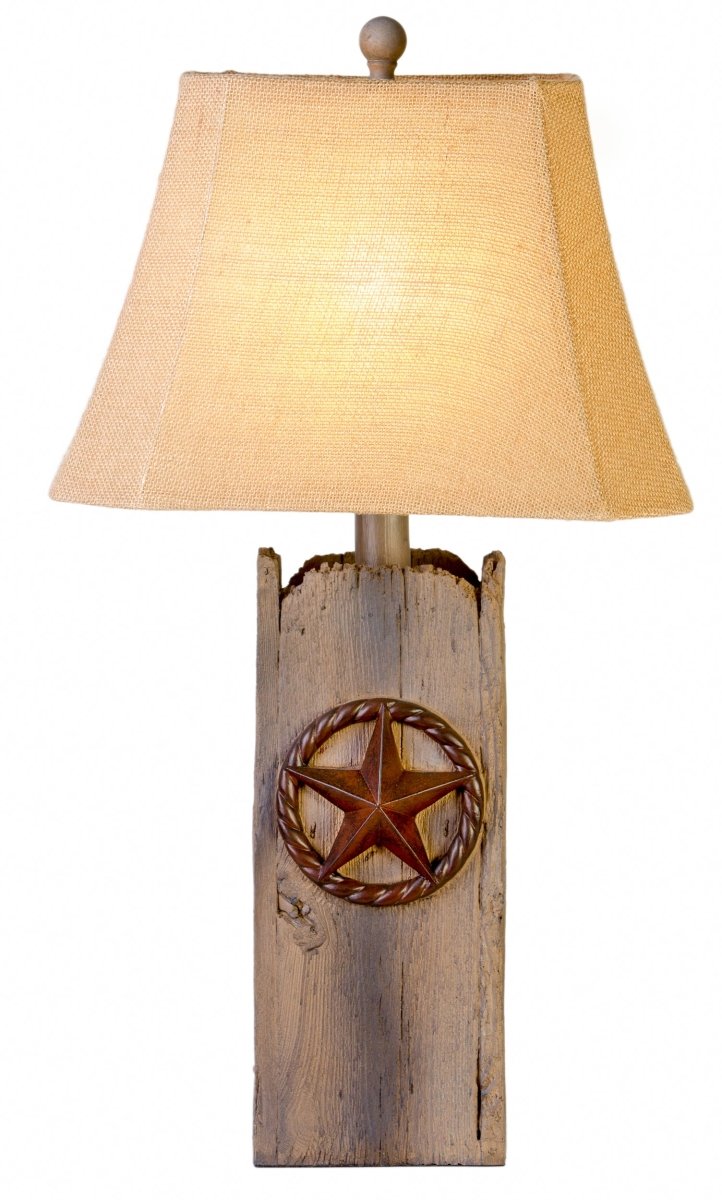 Rustic Lone Star Table Lamp - Ozark Cabin Décor, LLC