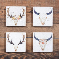 Large Arrow & Desert Skull Coaster Set - Ozark Cabin Décor, LLC