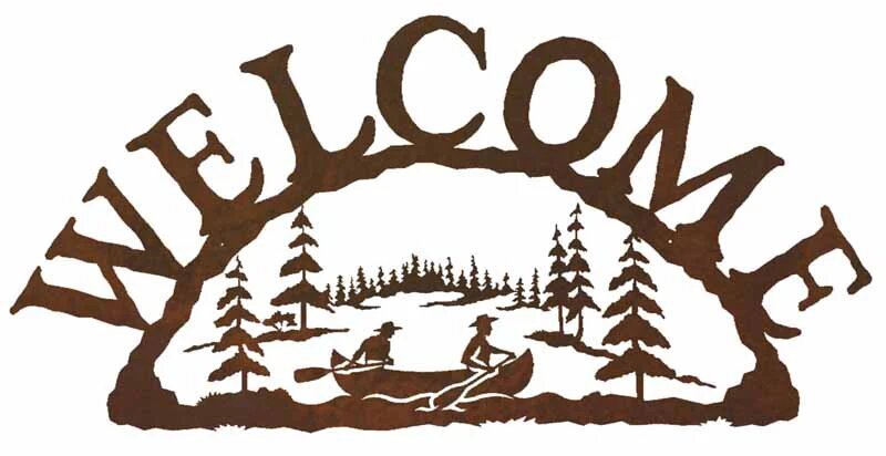Canoe Welcome Sign - Ozark Cabin Décor, LLC