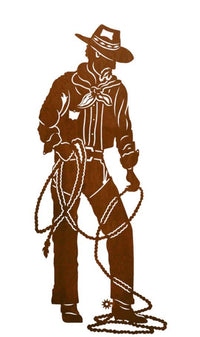 Cowboy w/Lasso 42" Wall Art - Ozark Cabin Décor, LLC