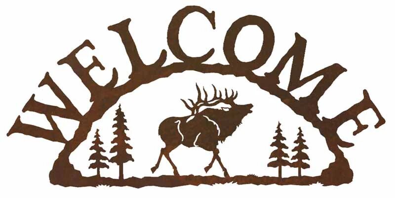 Elk Welcome Sign - Ozark Cabin Décor, LLC