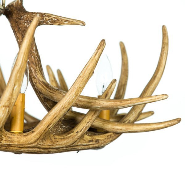 Whitetail Deer 6 Antler Chandelier - Ozark Cabin Décor, LLC