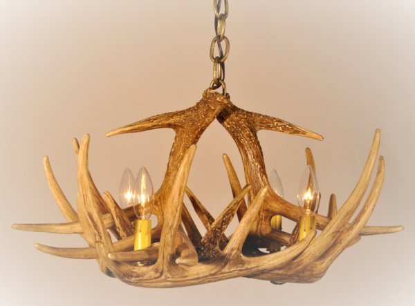 Whitetail Deer 6 Antler Chandelier - Ozark Cabin Décor, LLC