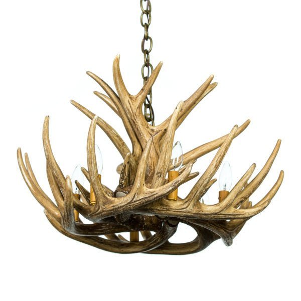 Whitetail Deer 9 Antler Cascade Chandelier - Ozark Cabin Décor, LLC