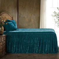 Stella Faux Silk Velvet Bedspread Set - King - Ozark Cabin Décor, LLC