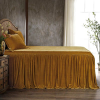 Stella Faux Silk Velvet Bedspread Set - King - Ozark Cabin Décor, LLC