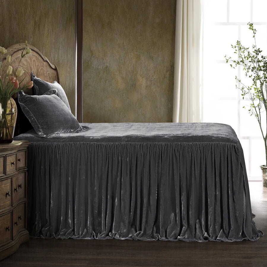 Stella Faux Silk Velvet Bedspread Set - King - Ozark Cabin Décor, LLC