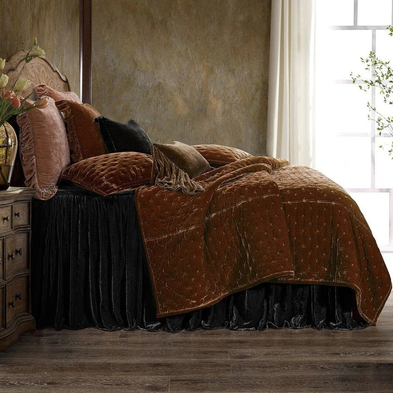 Stella Faux Silk Velvet Bedspread Set - King - Ozark Cabin Décor, LLC