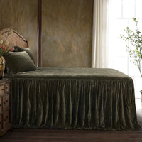 Stella Faux Silk Velvet Bedspread Set - King - Ozark Cabin Décor, LLC