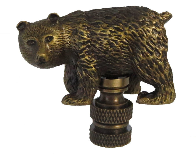 Bear Walking Lamp Shade Finial - Ozark Cabin Décor, LLC