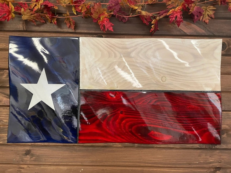 Wooden Texas Waving State Flag - Ozark Cabin Décor, LLC