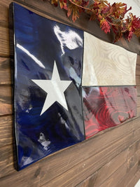 Wooden Texas Waving State Flag - Ozark Cabin Décor, LLC