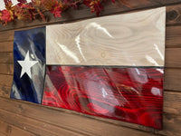 Wooden Texas Waving State Flag - Ozark Cabin Décor, LLC